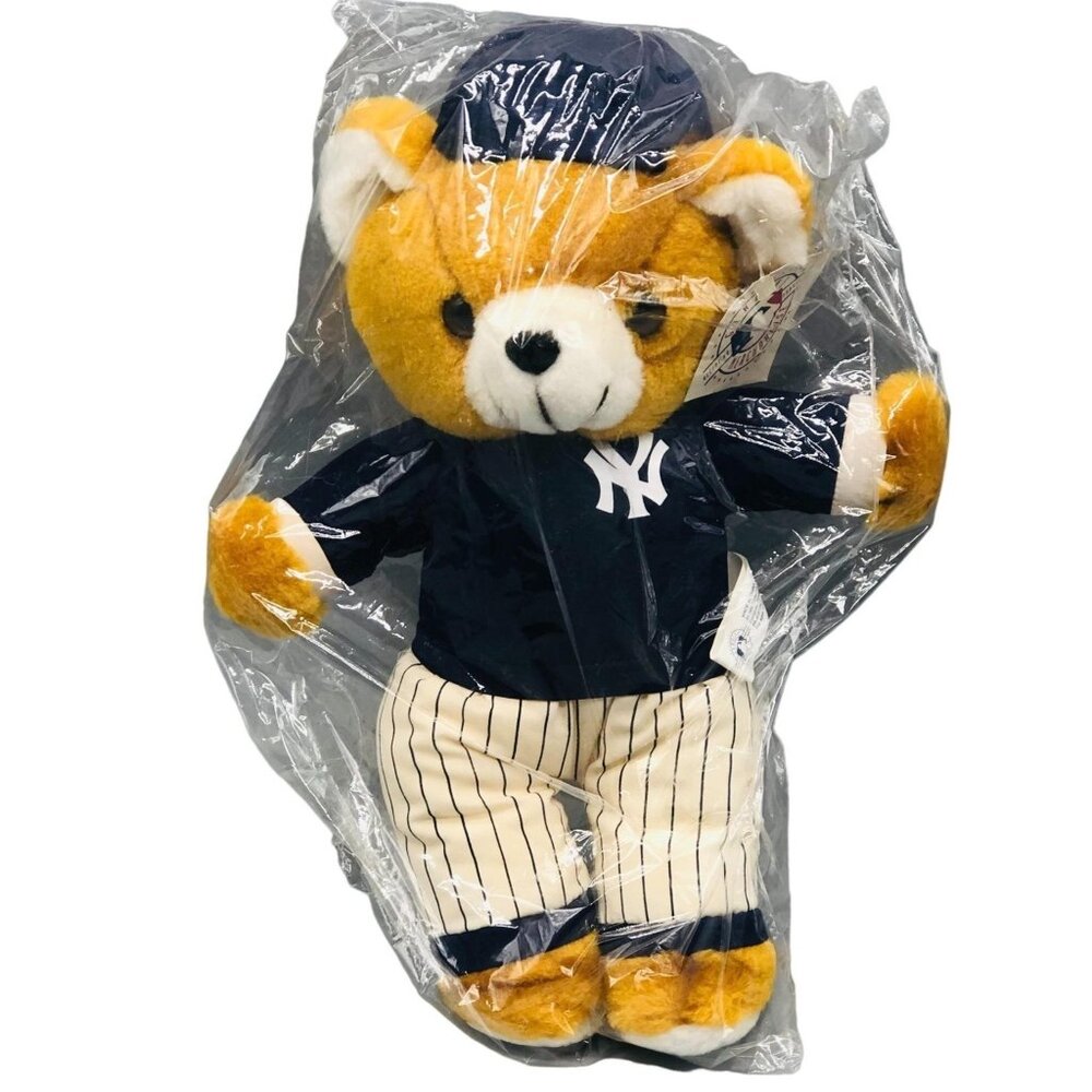 Play by Play Toys genuine merchandise NY stuffed teddy bear baseball READ NEW